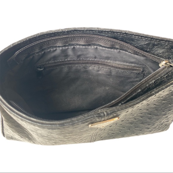Prada Black Ostrich Leather Shoulder Bag - Picture 8 of 10